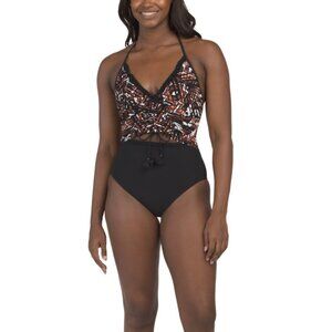 SKINNY DIPPERS Black Multi Blondee Candi One-piece Swimsuit